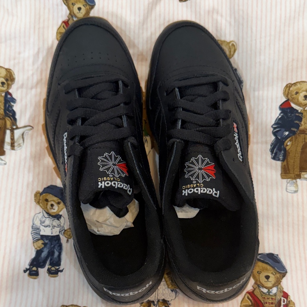 New Reebok Kids/Women Black Classic Sneakers